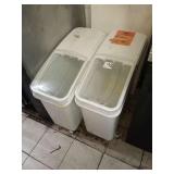 BAKERS MARK INGREDIENT BINS ON WHEELS