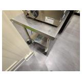 24" X 24" SS TABLE ON CASTERS