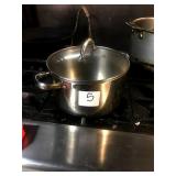 SS POT WITH LID 10" X 5" DEEP