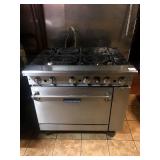 IMPERIAL 6 BURNER GAS RANGE WITH OVEN