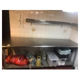 SS TABLE ON WHEELS 95" X 29" X 36"