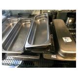 LOT OF 13 SS PANS 6" X 21" X 3" DEEP