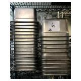 LOT OF 26 BAIN MARIE PANS 4" X 7" X 4"
