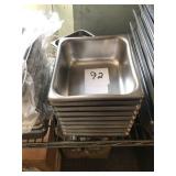 LOT OF 9 BAIN MARIE PANS