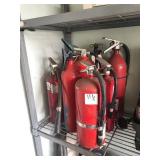 RED FIRE EXTINGUISHERS
