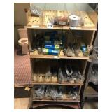 WOOD CART WITH KNIFE HANDLES & GRIDDLES