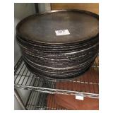 LOT OF 49 ROUND PIZZA TRAYS