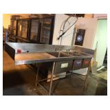 3 COMPARTMENT SINK WITH SPRAYER 81" X 27" X 45"
