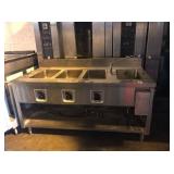 3 BAY WARMER WITH SINK 69" X 33" X 41"