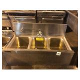 PERLICK 3 COMPARTMENT BAR SINK 36" X 19"