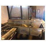 3 COMPARTMENT SINK 84" X 26" X 37"
