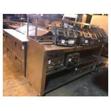 SS CABINET WITH OVERSHELF ON WHEELS 72" X 24"