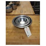 LOT OF 12 SS BOWLS 6" TO 12"