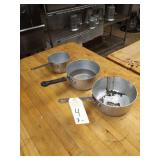 SAUCE POTS (2) 8" (1) 6"