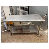 60" X 30" SS TABLE WITH CAN OPENER