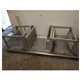72" X 30" SS TABLE TOP WITH SET 3 MINI PAN RACKS