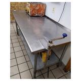 96" X 30" SS TABLE WITH CAN OPENER