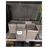 LOT OF 10 SS SQUARE INSERTS 7" X 5" X 7"