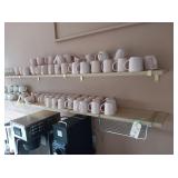 WOOD SHELVES WITH HANGING BASKETS 10