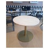 MARBLE ROUND TABLES WITH METAL BASE 34"
