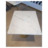 MARBLE SQUARE TOP TABLES WITH METAL BASE 24" X 28"