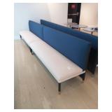 DESIGNER SETTEES - LEATHER SEAT FABRIC BACK