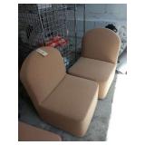 TAN COLORED ARMLESS CHAIRS