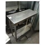 SS TABLE 31" X 13" X 36" TALL