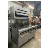 10 BURNER RANGE WITH 2 OVENS & SALAMANDER