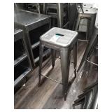 METAL BACKLESS STACKABLE STOOLS