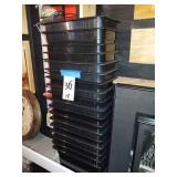 LOT OF 18 PLASTIC BINS