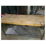 6 FT BUTCHER BLOCK TABLE