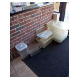 LOT OF PLASTIC BINS