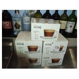 BOXES OF 4 CAPPUCCINO CUPS & SAUCERS