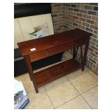 WOOD TABLE WITH DRAWER 42" X 14"