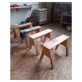 WOOD HORSES APPROX 32" WIDE X 21" TALL