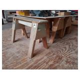 WOOD HORSES APPROX 32" WIDE X 21" TALL