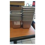 LOT OF 14 BAIN MARIE PANS 6" X 7" X 6" DEEP
