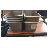 LOT OF 16 SS PANS 7" X 17" X 6" DEEP