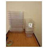 LOT OF 17 PLASTIC BINS
