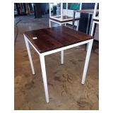 HIGH WOOD TOP METAL FRAME TABLES 30" X 30" X 36"