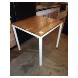 WOOD TOP METAL FRAME TABLES 31" X 31" X 31"