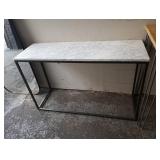 MARBLE TOP TABLE 48" X 16" X 30" TALL