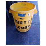 YELLOW CANS ON DOLLIES