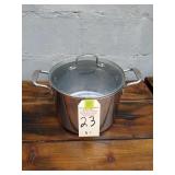 DEMARK SS POT 10" DIAMETER 7" TALL