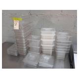LOT OF 28 PLASTIC BINS
