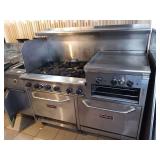 TRI-STAR 6 BURNER RANGE WITH FLAT GRILL & 2 OVENS