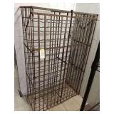 ANTIQUE IRON WINE RACK 41" X 22" X 67" TALL