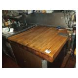 BUTCHER BLOCK TOP WITH CAN OPENER 36" X 34"