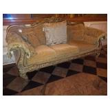 7 FT GOLD LEAF SOFA